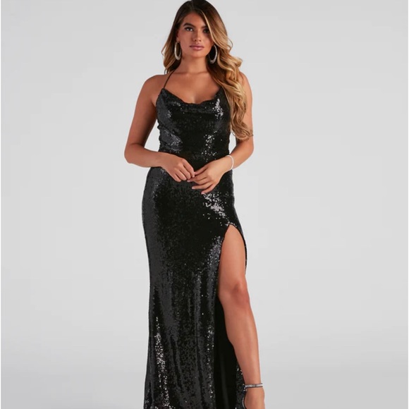 Windsor Dresses & Skirts - - Windsor Sequin Formal high slit dress